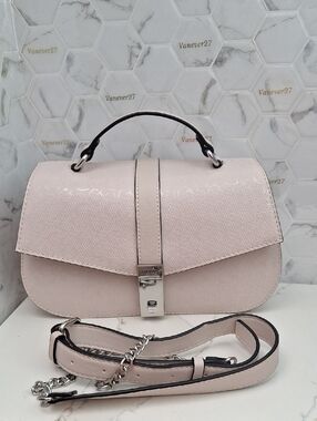 GUESS Los Angeles Elegant Pale Pink Women's Top-Handle Crossbody Bag